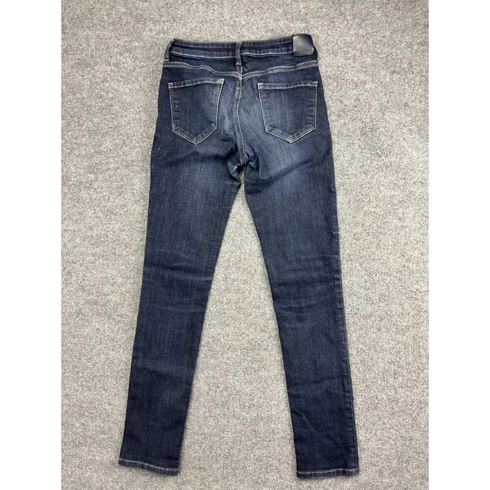 Dish Denim Jeans Womens 26x32 Dark Wash Straight & Narrow Stretch Blue‎ Denim